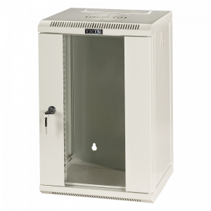 Шкаф настенный 10", 312x300, стеклянная дверь, серый, установочный размер 236 мм